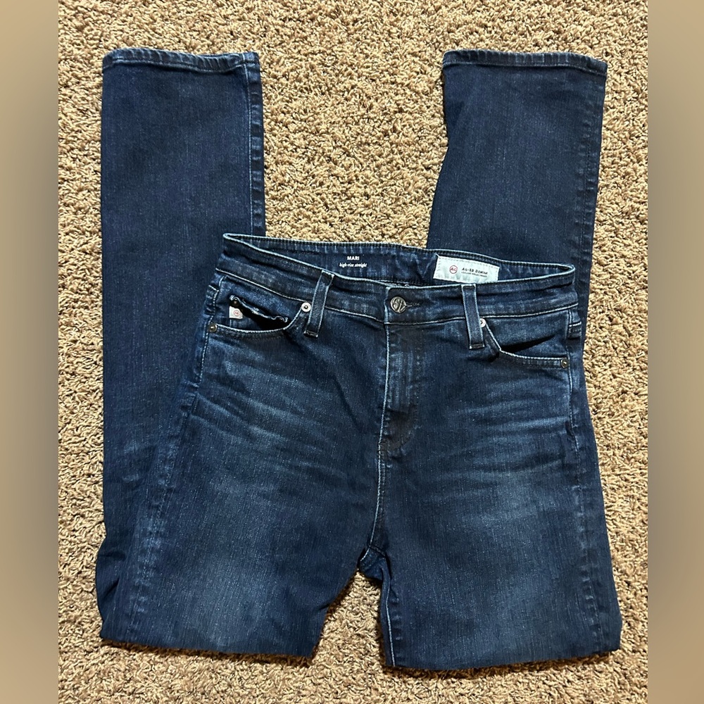 Adriano Goldschmied The Mari High Rise Straight Dark Wash Jeans Size 28